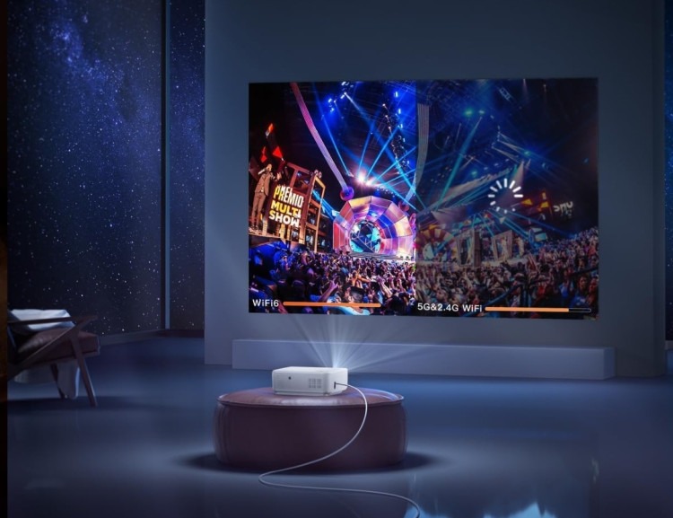 Commercial 4k Movie Projector with Sound Bar